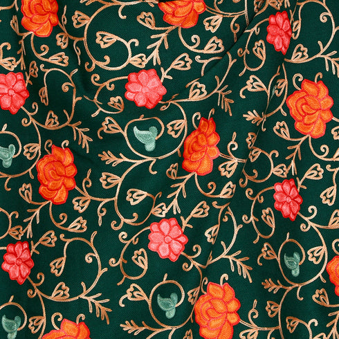 Women's Aari Embroidered Wool Stole